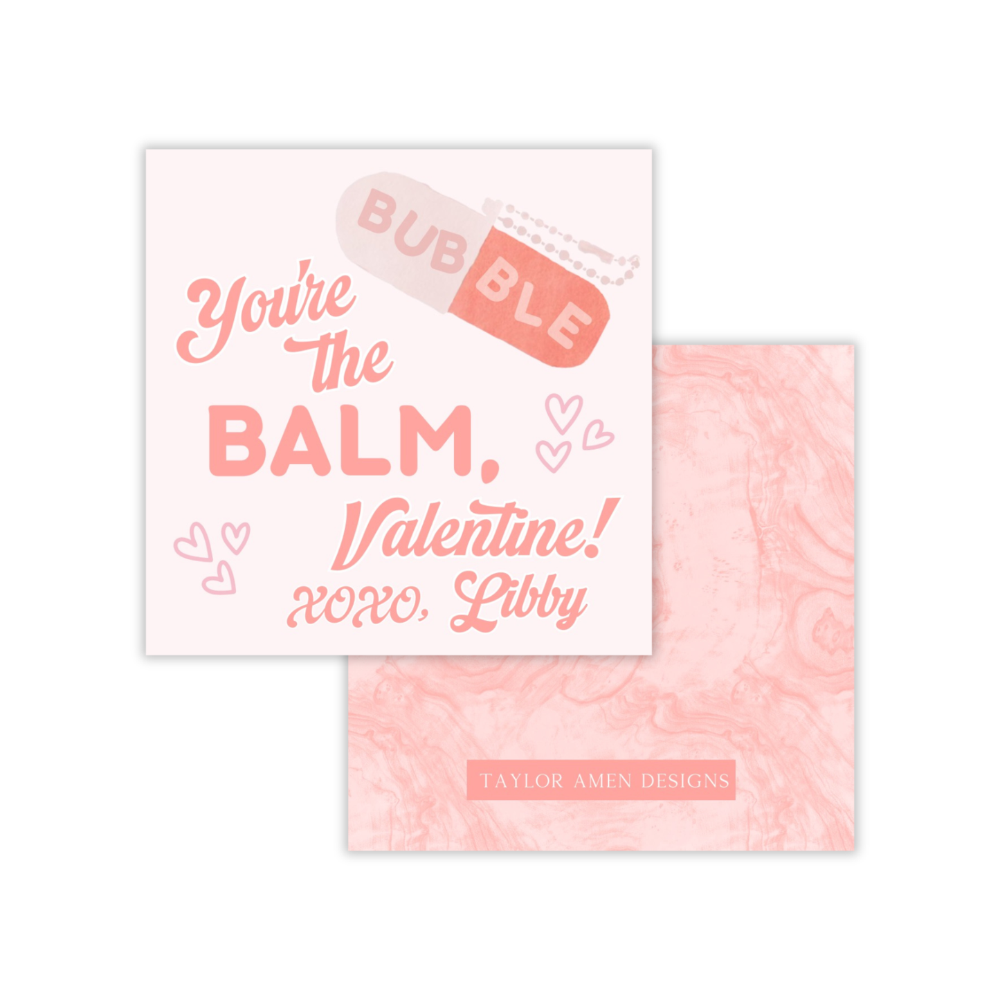 Lip BALM Valentine Tag