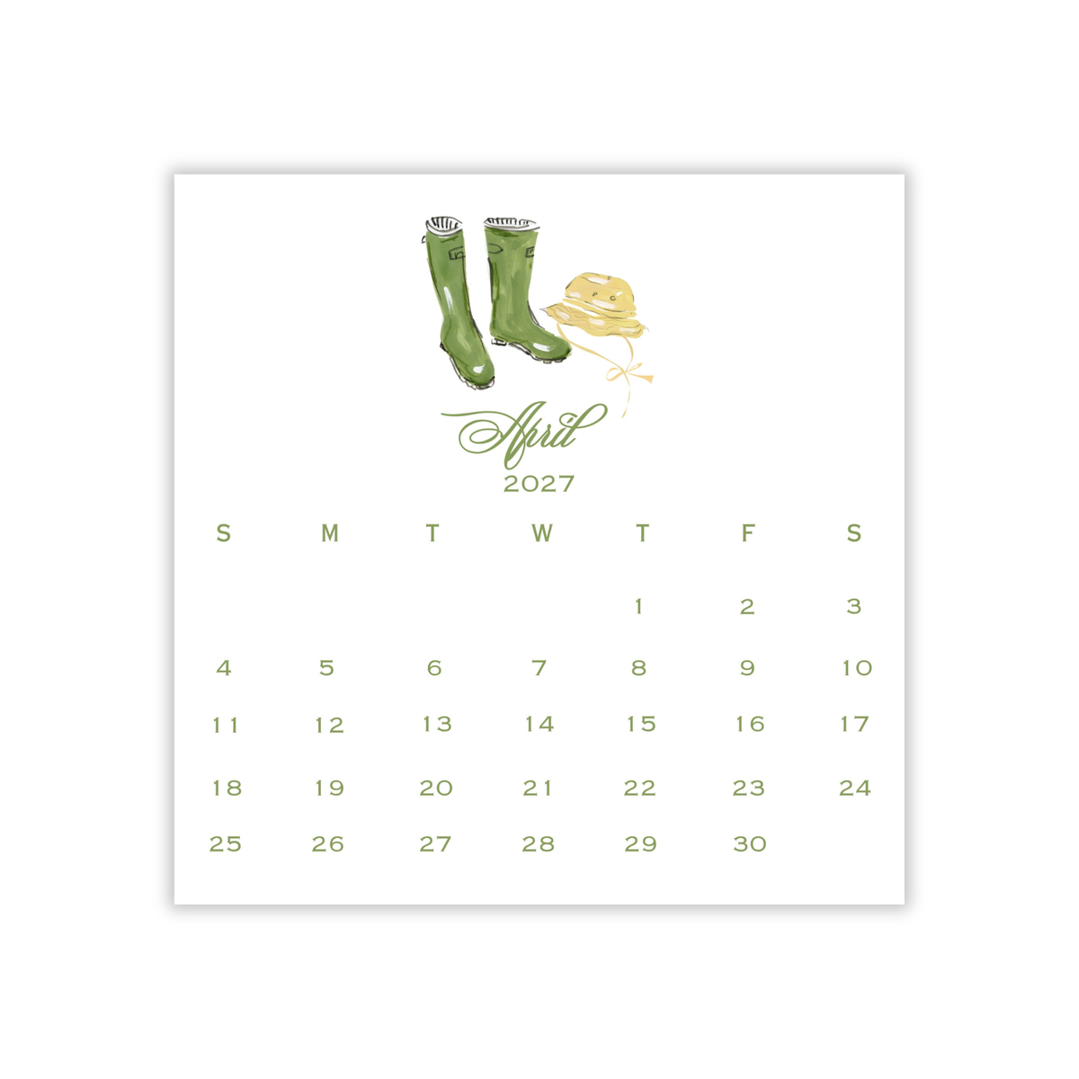 2027 Illustrated Calendar