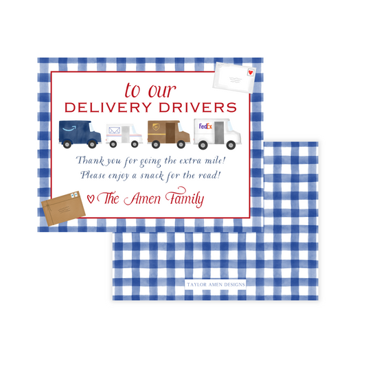 General Delivery Driver Sign