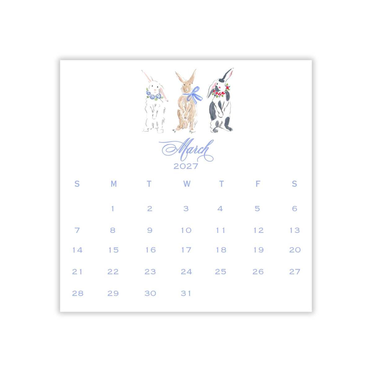 2027 Illustrated Calendar