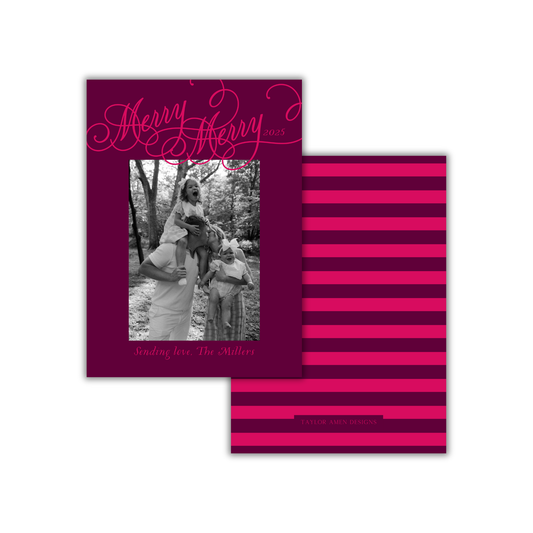 Merry Stripes Christmas Card