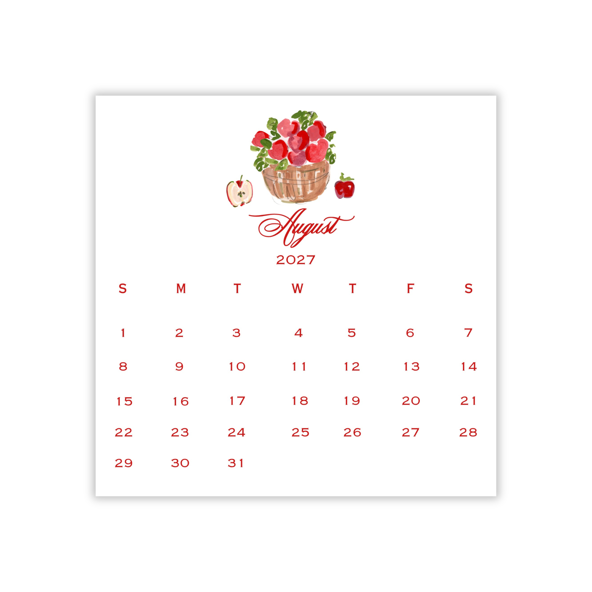 2027 Illustrated Calendar