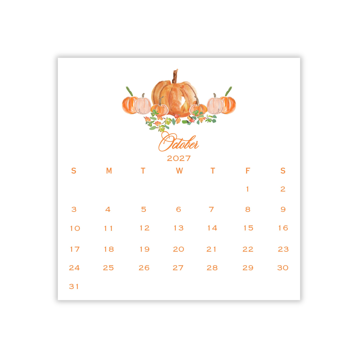 2027 Illustrated Calendar