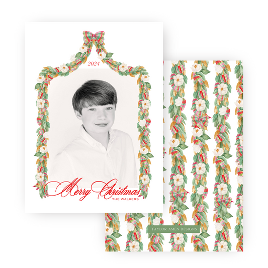 Merry Magnolia Holiday Card