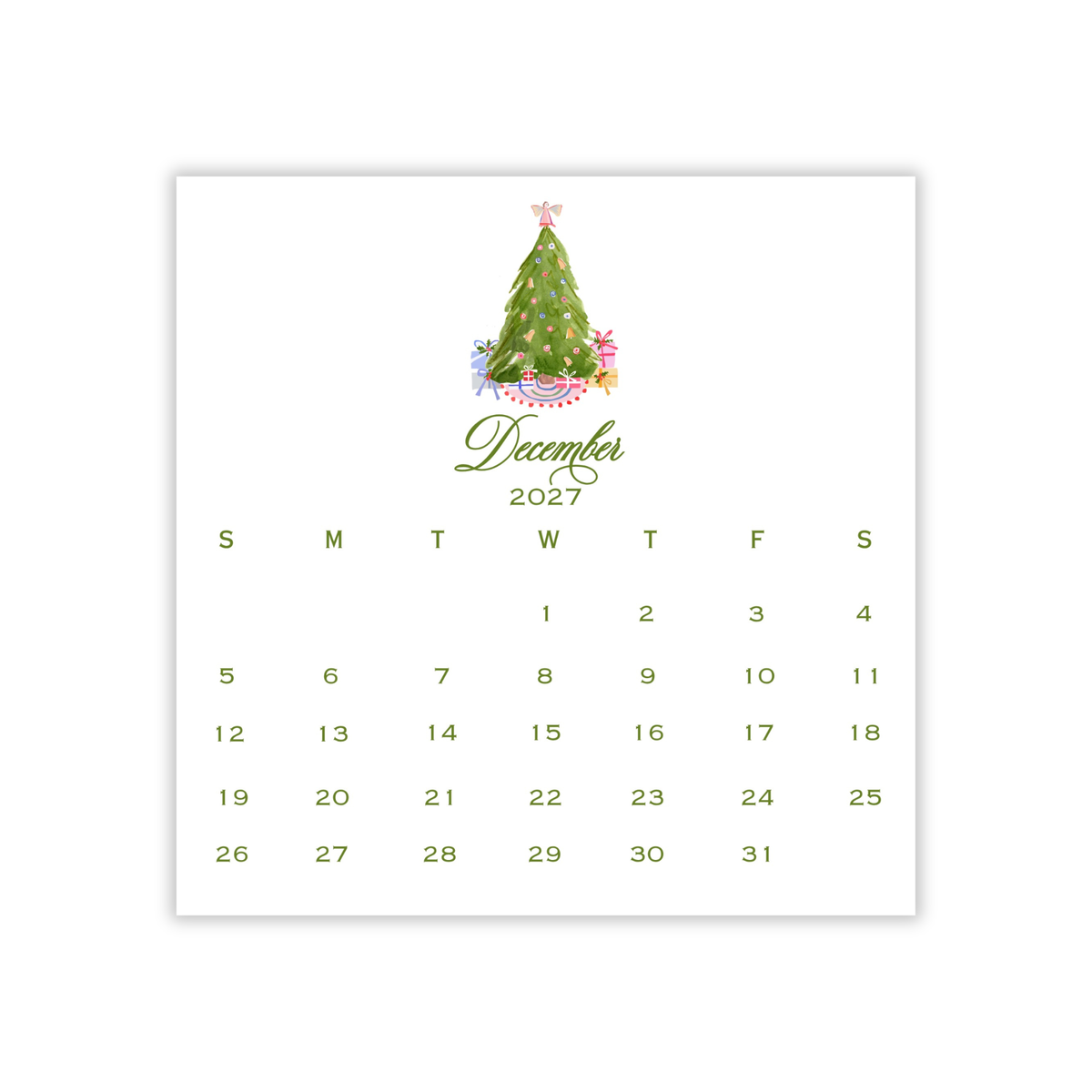 2027 Illustrated Calendar