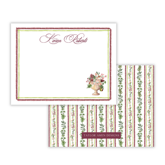 Burgundy Botanicals Stationery