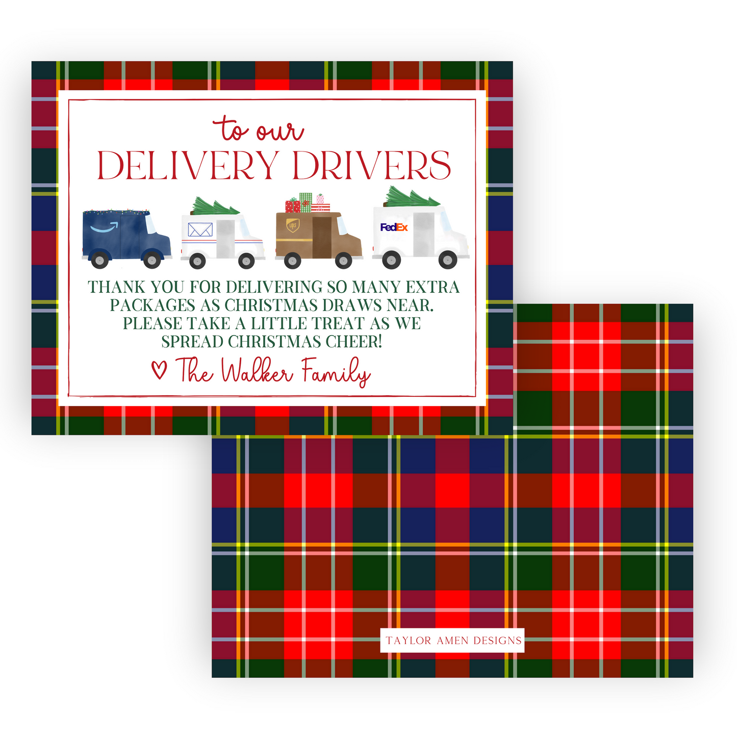 Tartan Delivery Driver Sign (Digital Only)