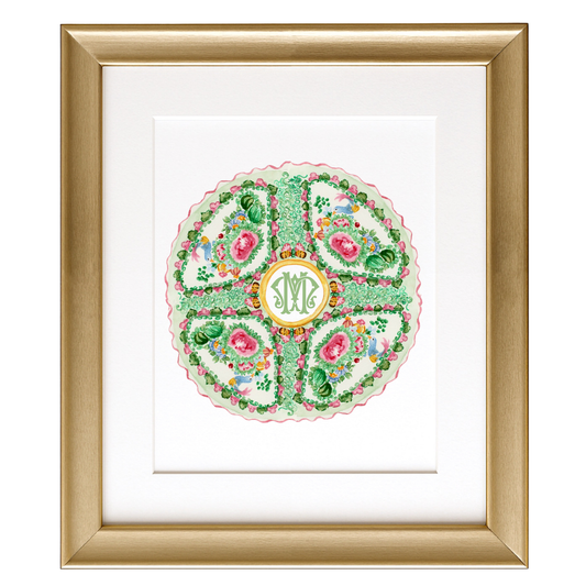 Rose Medallion Watercolor Print