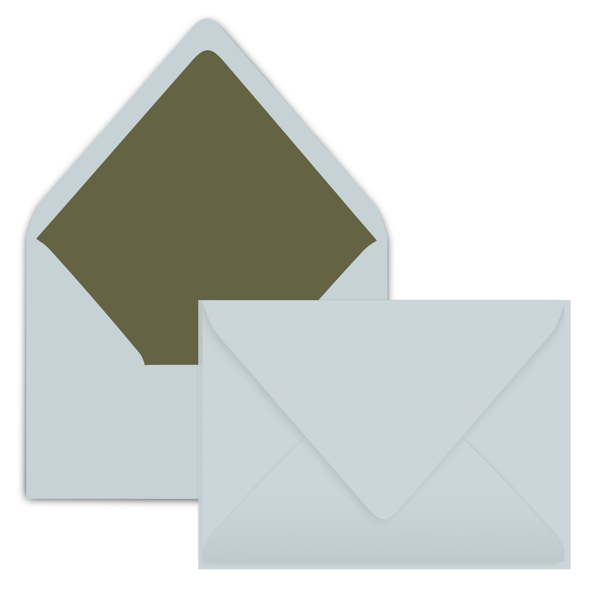 Evergreen and Frost Double Rounded Holiday Card