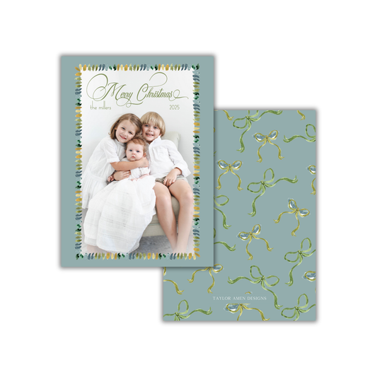 Holiday Bows Christmas Card