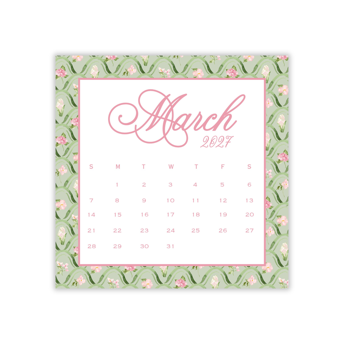 2027 A Year in Bloom Calendar