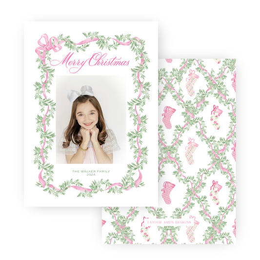 Pretty in Pink Holiday Card