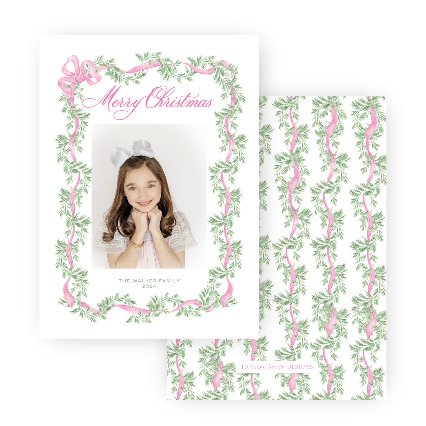 Pretty in Pink Holiday Card