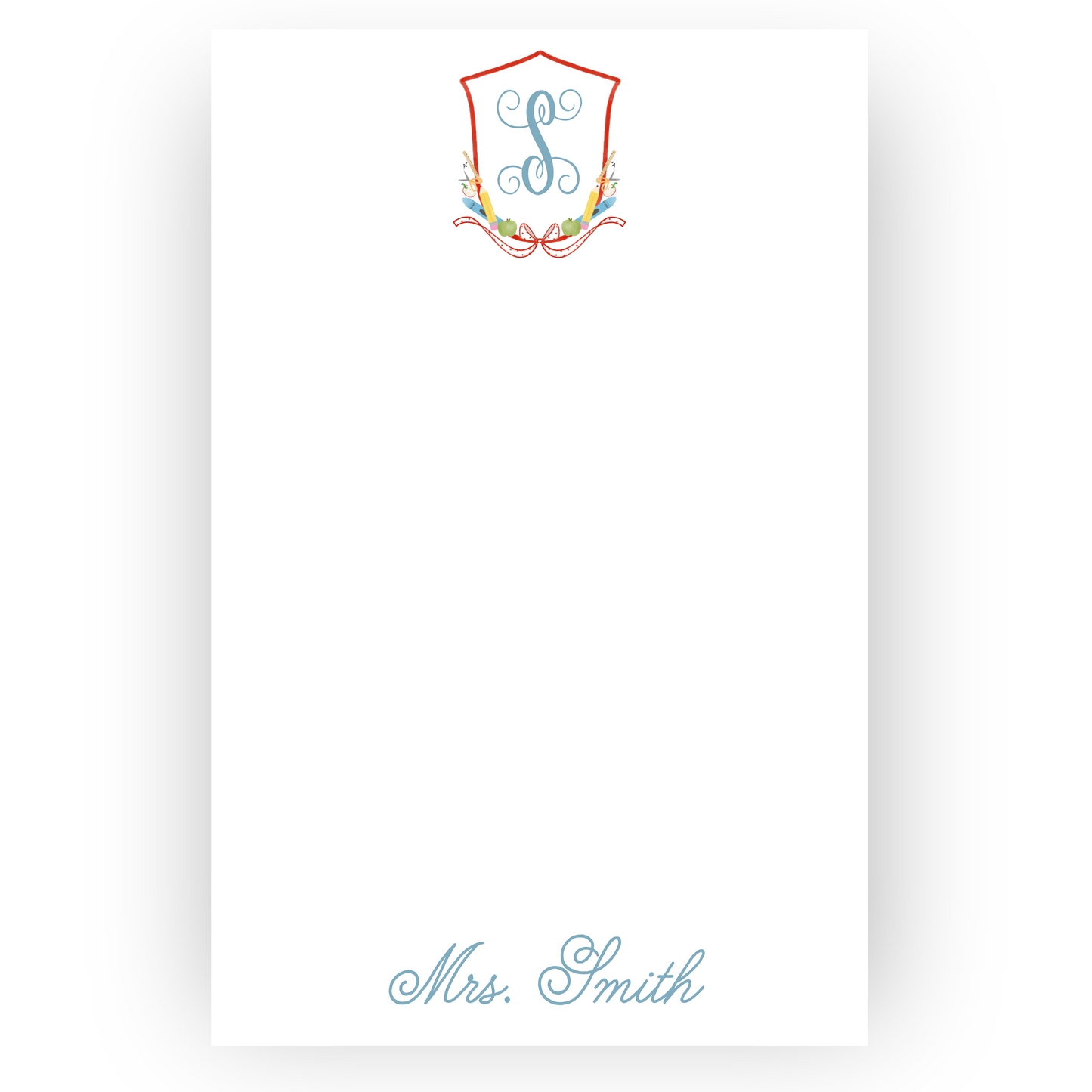 School Crest School Notepad