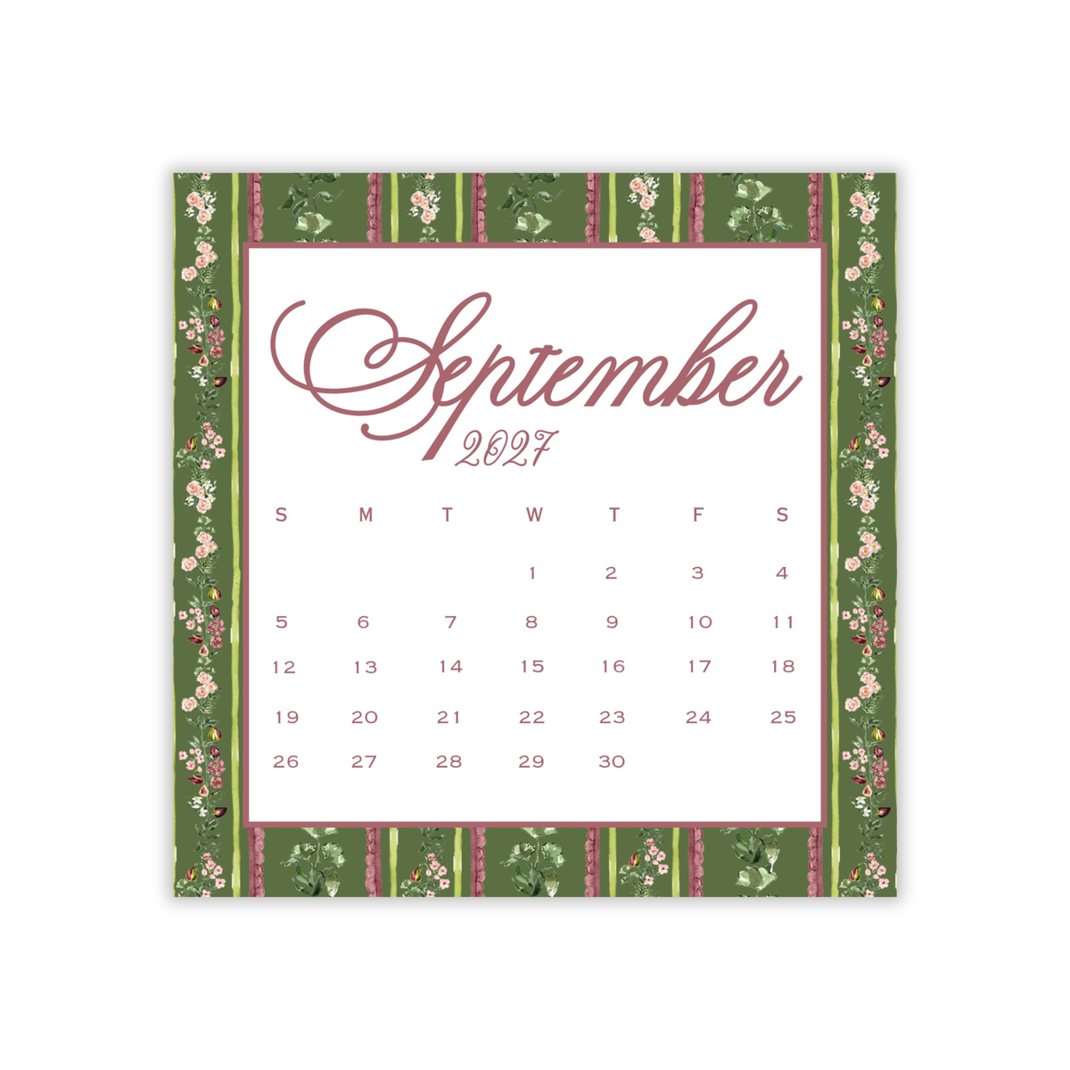 2027 A Year in Bloom Calendar