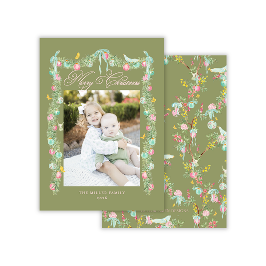 Merry Chinoiserie Holiday Card