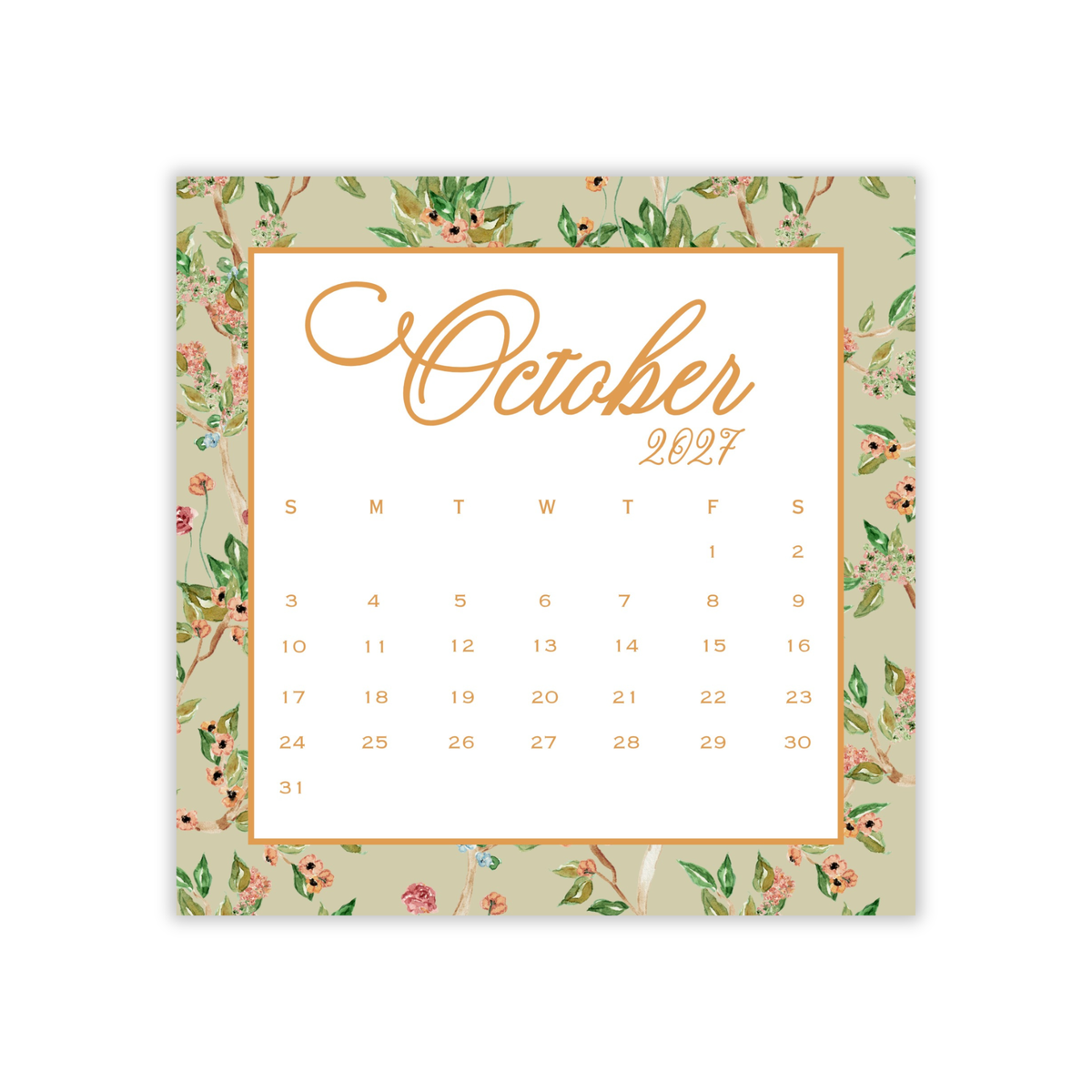 2027 A Year in Bloom Calendar