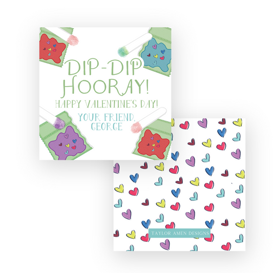 Dip-Dip Hearts Valentine