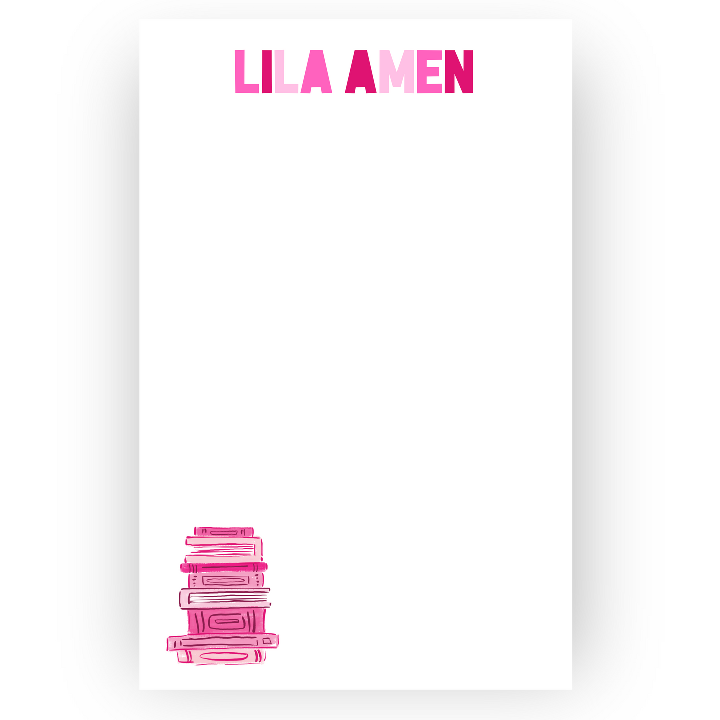 Pink Books Notepad