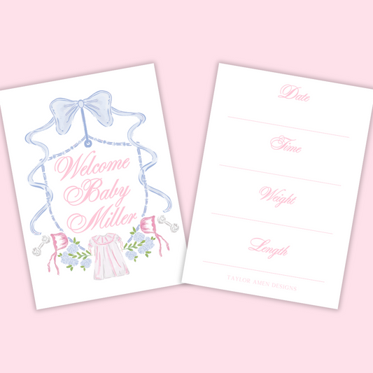 Classic Custom Milestone Cards-Girl