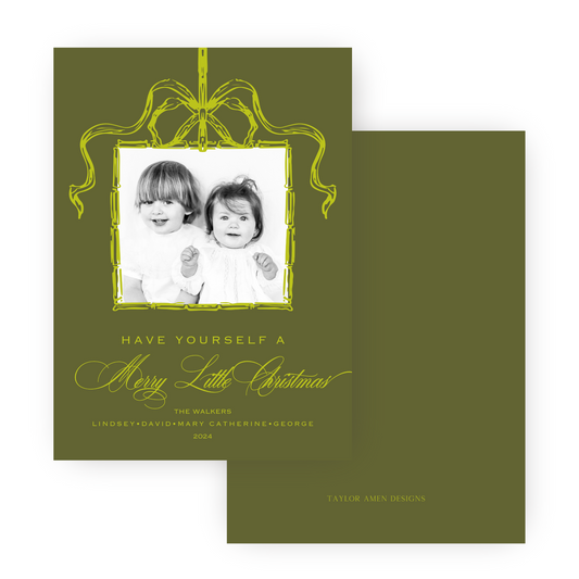 Bamboo Bow Holiday Card