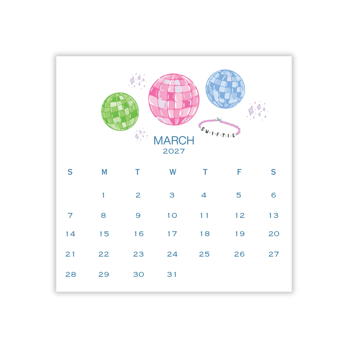 2027 Swiftie Calendar