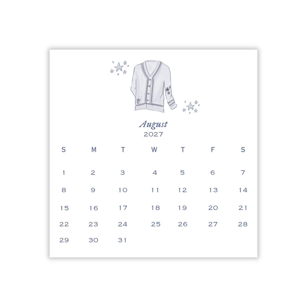 2027 Swiftie Calendar