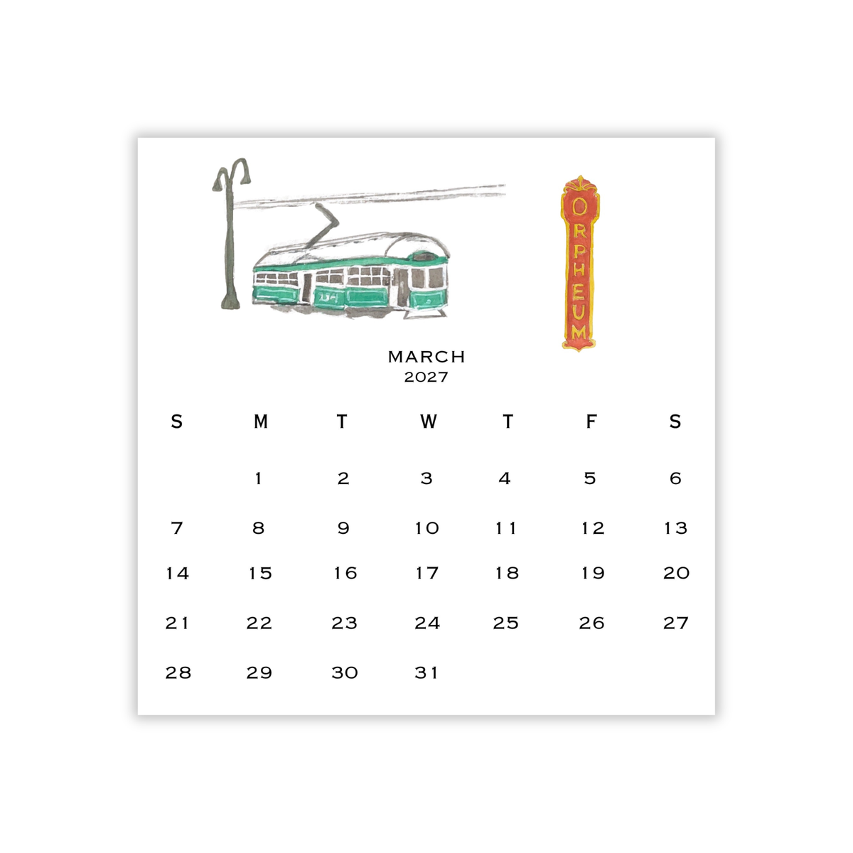 2027 Memphis/901 Calendar