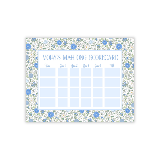 Ditsy Spring Florals Large Mahjong Scoring Notepad-Mother's Day