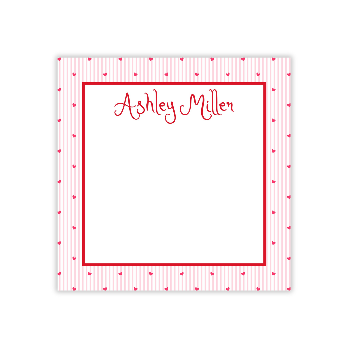 Hearts and Stripes Chunky Notepad