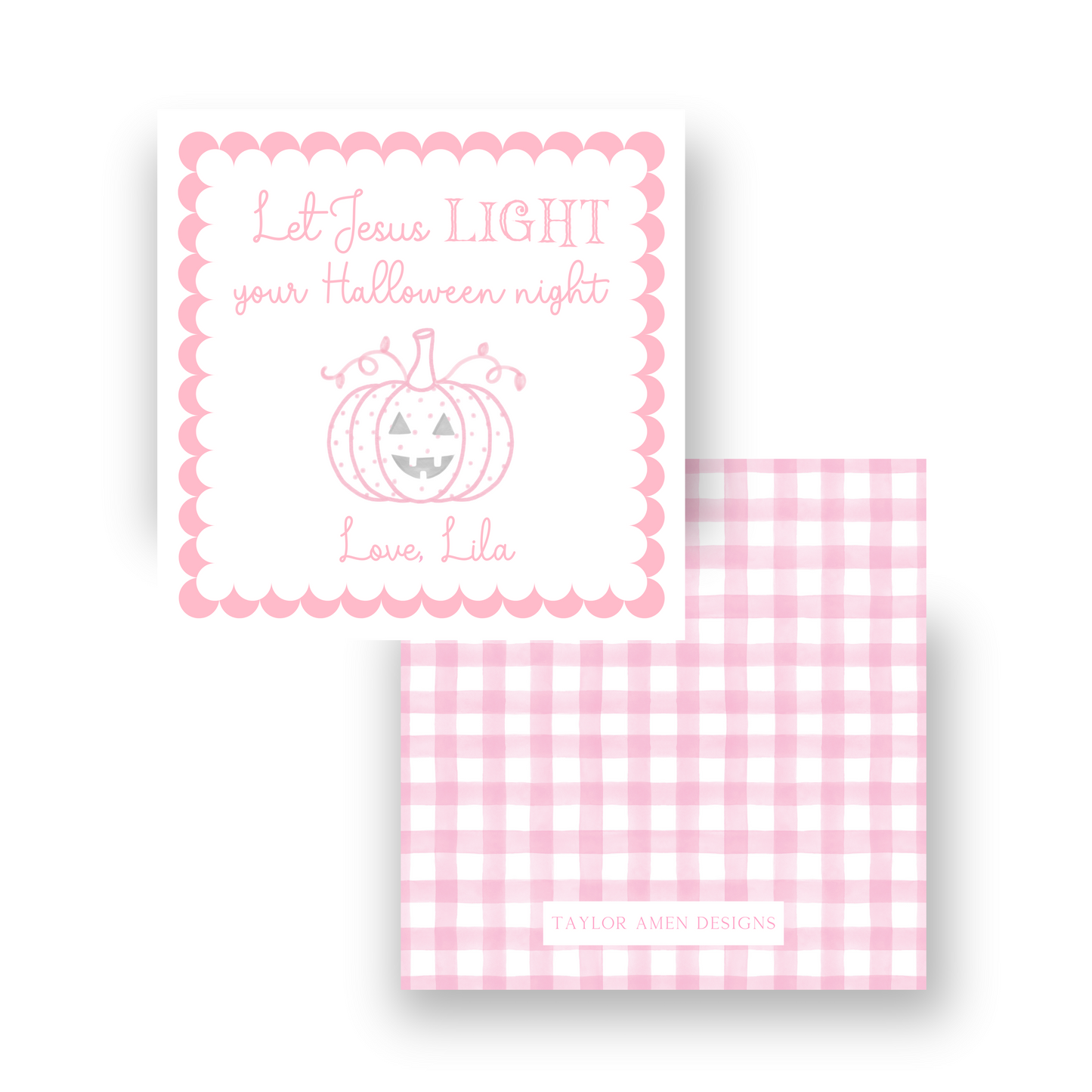 Jesus Light Halloween Tag (Pink)