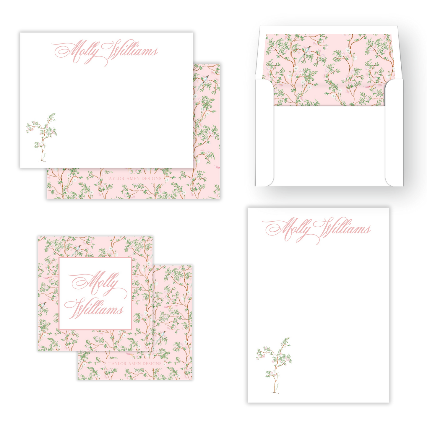 Chinoiserie Florals Mother's Day Stationery Set