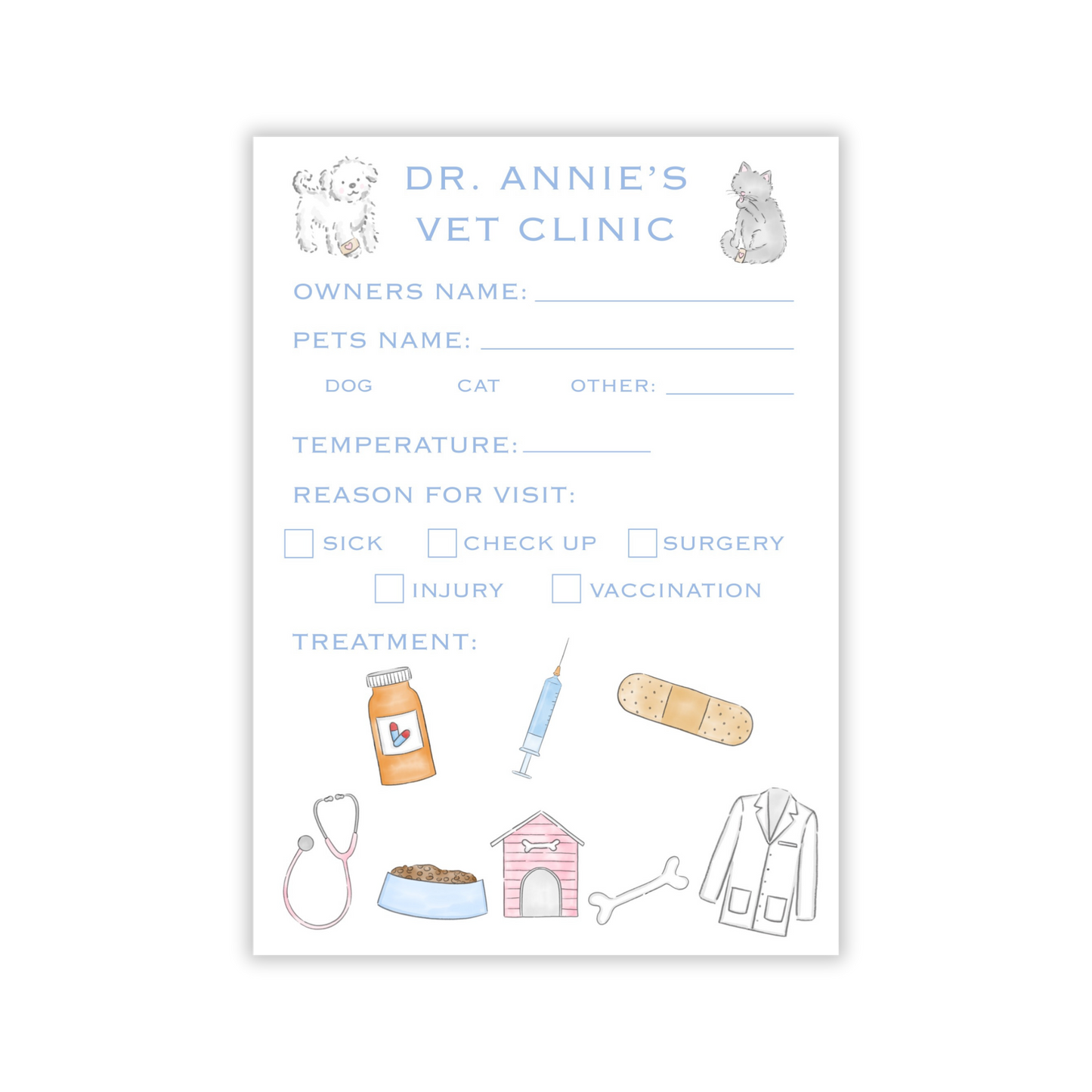 Kids Pretend Play Notepads