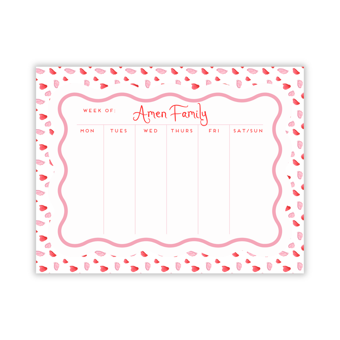 Weekly To-Do Large Notepad Valentine Confetti