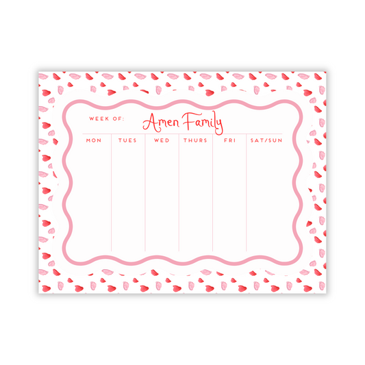 Weekly To-Do Large Notepad Valentine Confetti