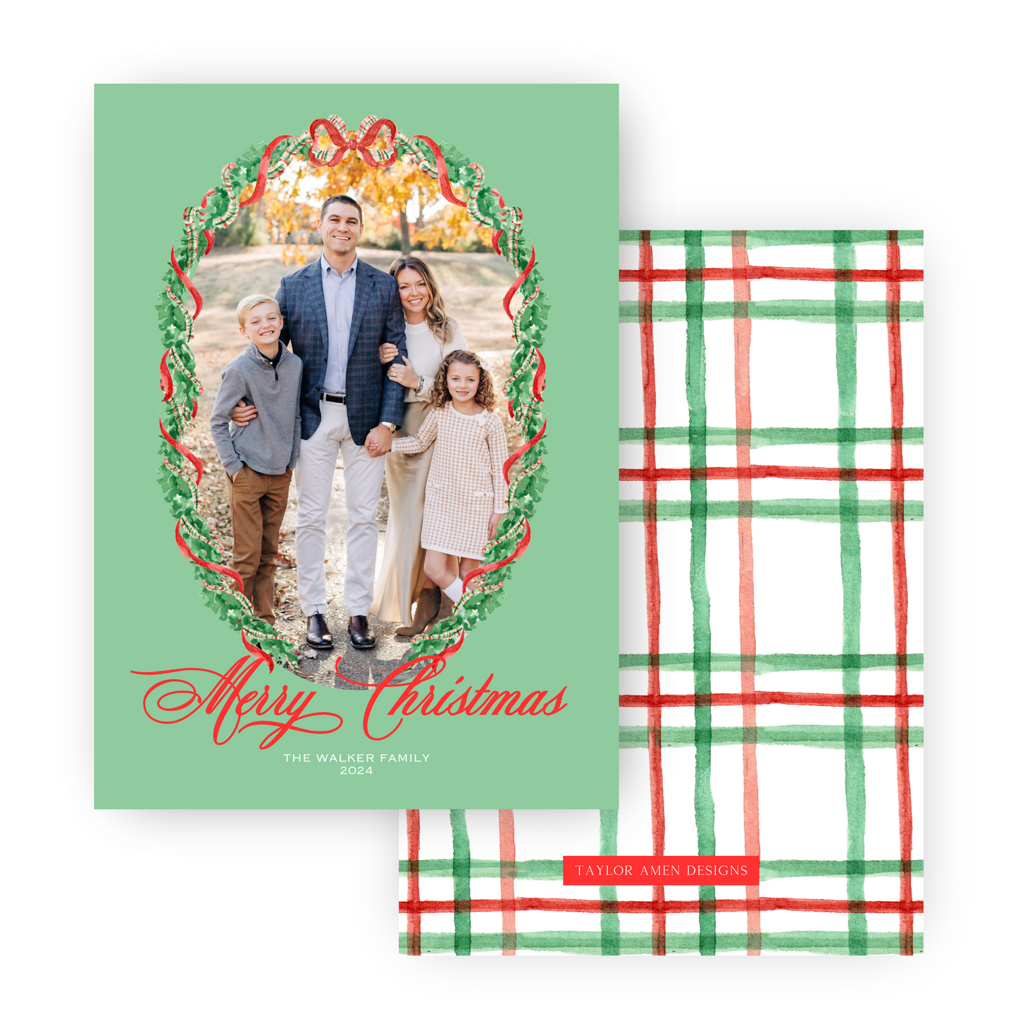 A Plaid Christmas Holiday Card