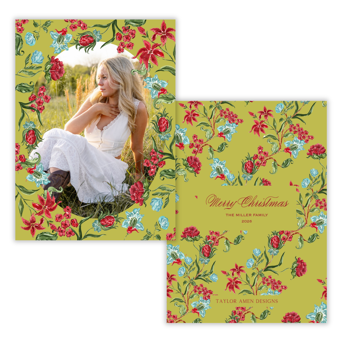 Christmas Chintz Holiday Card