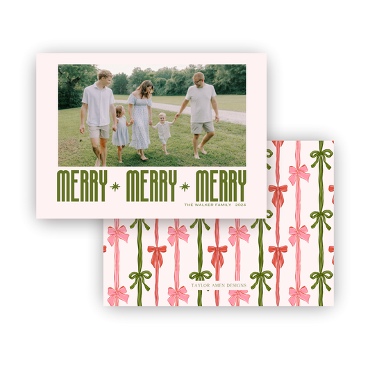 Merry Merry Bows Holiday Card