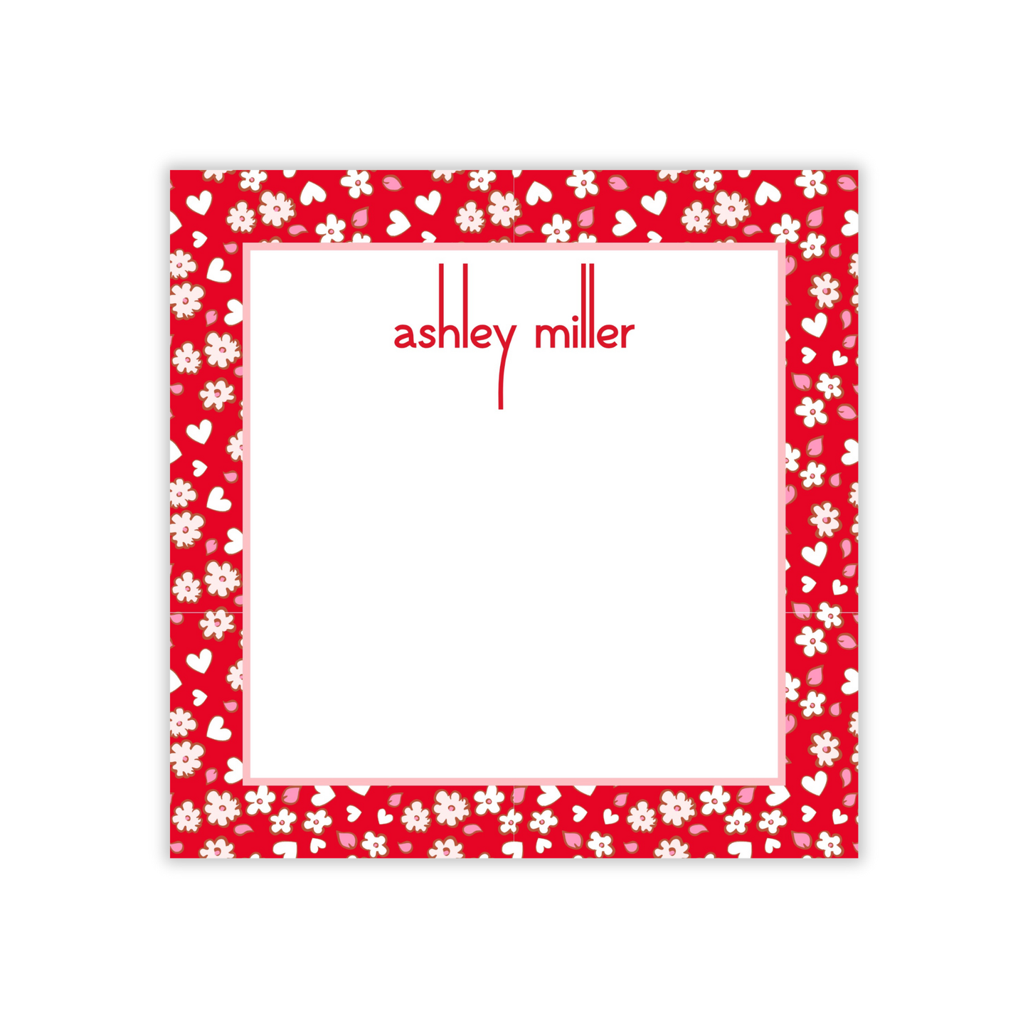 Ditsy Florals Red Chunky Notepad