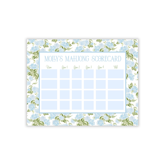Southern Hydrangeas Large Mahjong Scoring Notepad-Mother's Day