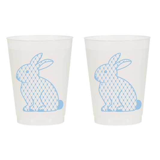 Sleeves of 10-Bunny Cups-Pink and Blue