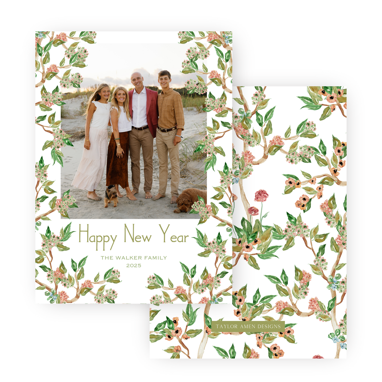 Autumn Poppy New Years Card