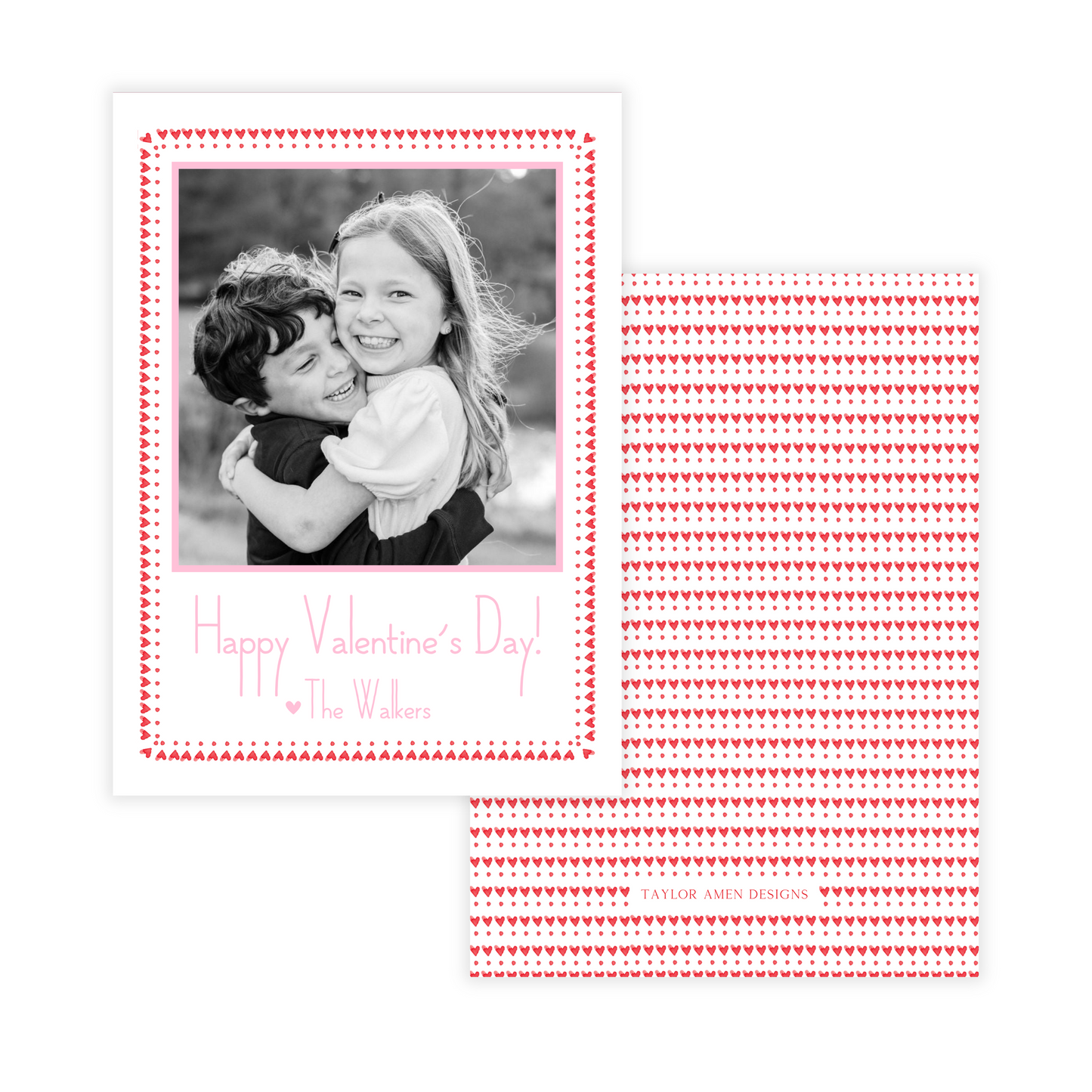 Dainty Hearts Valentine Card