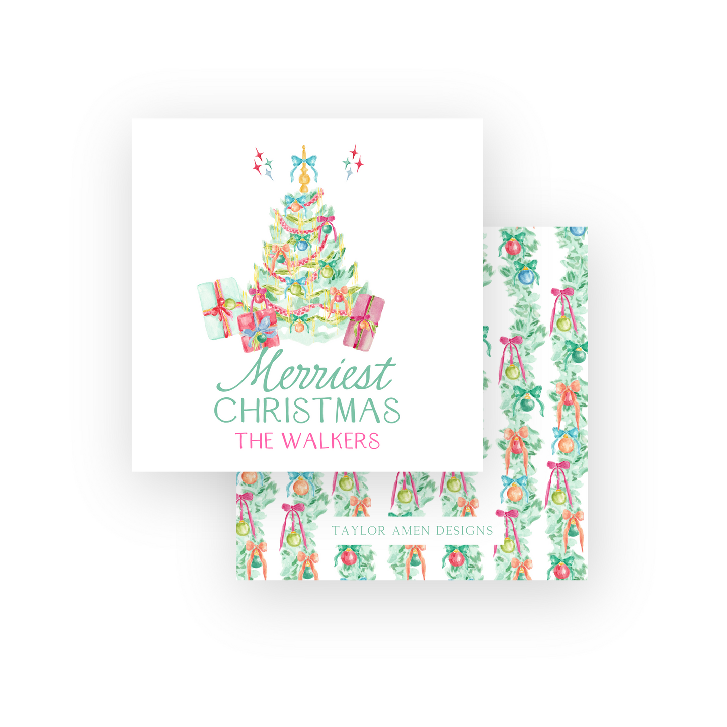 Baubles and Bows Holiday Tag