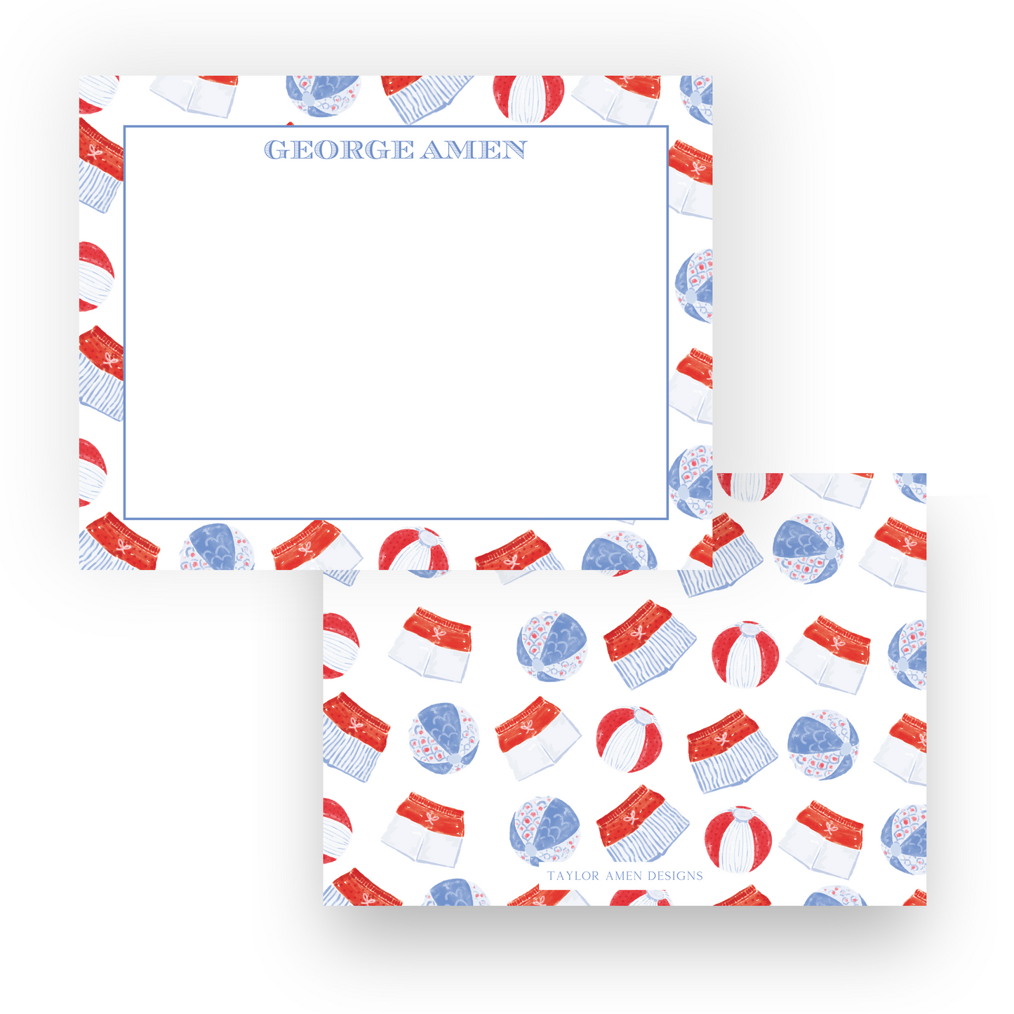 Patriotic Boys Summer Stationery