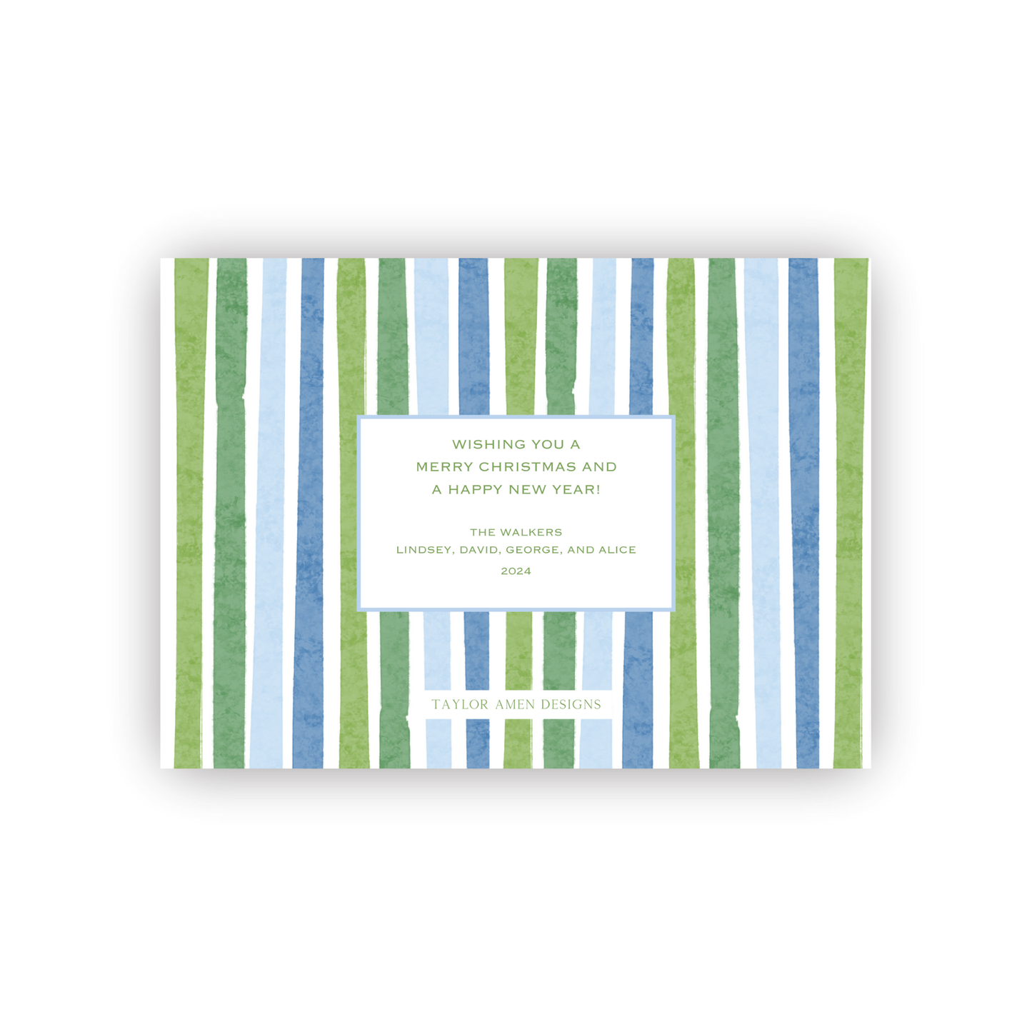 Nutcracker in Stripes Holiday Card