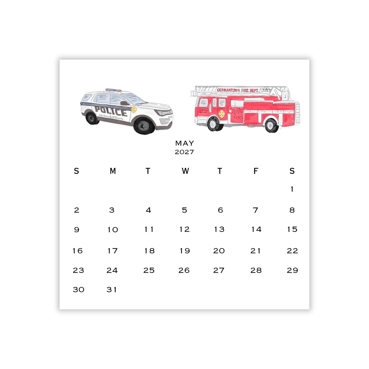 2027 Germantown Calendar