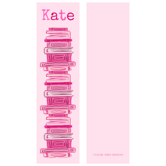 Pink Books Bookmark