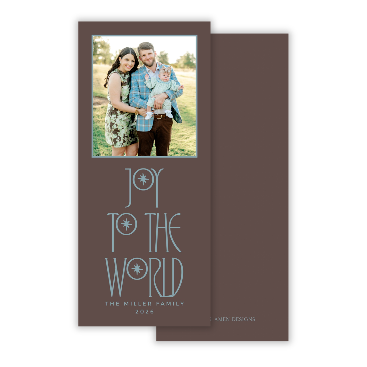 Modern Joy Slim Holiday Card