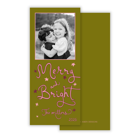 Merry & Mod Whimsy Slim Holiday Card